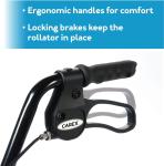 Foldable Heavy-Duty Rollator Walker with Padded Seat for Seniors - 5'0" to 5'8"