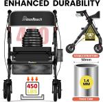BlessReach Heavy Duty Rollator Walker Adjustable Height Seniors 450 lbs Black