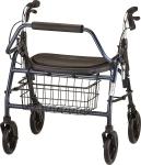 NOVA Mighty Mack Heavy Duty Extra Wide Rollator Rolling Walker 500lbs Cap - NEW