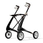 Carbon Ultralight Rollator - Standard Size, Black