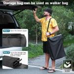 Rollator Walker with Seat Aluminum All Terrain Walker for Seniors Foldable 300lb