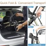 Soundfuse Rollator Walkers with Seat for Seniors, Foldable 8" Big Wheels All Terrain Rolling Walker, Handles and Ergonomic Seat Height Adjustable, 350 lb