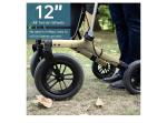 ELENKER All-Terrain Rollator Walker w/Seat, Non-Pneumatic Tire 12" Front Wheels