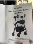 2025 StrollAid 2 In 1 Rollator Walker Transport Chair Heavy Duty 450 Lbs Black