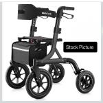 MAXWALK Rollator Walker with Seat, 12" Big Rubber Wheels All Terrain Rollator