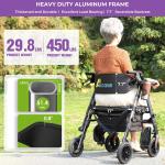 Heavy Duty Rollator Walker for Seniors with Seat, Foldable 2 in 1 Rolling Wal...