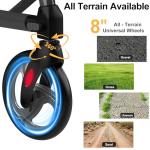 Rollator Walkers for Seniors with Seat, Walker Wheelchair Combo, Lightweight Foldable Wheelchairs for Adults, Rolling Walker All Terrain, 2 in 1 Walker Wheelchair with Cup Holder& Bag,Black