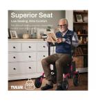 TULUR Outdoor Rollator Walker with Seat, All Terrain Walker Pre-Installed,Rol...