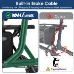 MAXWALK Portable All Terrain Foldable Outdoor Walker 10" Wheels 300lb Senior USA