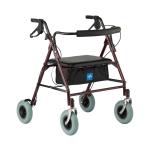 Medline Bariatric Heavy Duty Steel Rollator Supports up to 500 lbs, Strong,