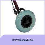 Medline Bariatric Heavy Duty Steel Rollator Supports up to 500 lbs, Strong,