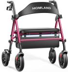 Bariatric Walkers for Seniors, 500lb Heavy Duty Rollator Walker with Extra Wi...