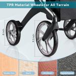 Rollator Walker for Seniors with Seat & Brakes – Folding All Terrain Walker 9.5"