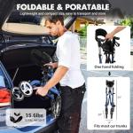 Rollator Walker with Seat, 2 in 1 Transport Wheelchair for Seniors, Folding Walker Wheelchair Combo All Terrain, Medical Walking for Adults with Brakes, Backrest, 300 Lb. Weight Capacity