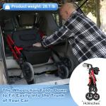 Carbon Ultralight 2-in-1 Rollator Transport Chair