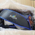 Aojin All Terrain Rollator Walker Lightweight Foldable 8 In Wheels 300lb Senior