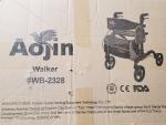 Aojin All Terrain Rollator Walker Lightweight Foldable 8 In Wheels 300lb Senior