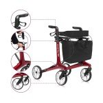 Lightweight Carbon Ultralight Rollator Walker for Seniors