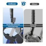 Unicon Rollator Walker with Seat, Foldable Rollator Walker, Reinforced Aluminum Frame, Dual-Height Adjustment, 8" Big Wheels for All Terrain, Weight Capacity 450 lbs,Ideal Gift for Seniors -Blue