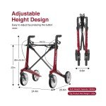 Lightweight Carbon Ultralight Rollator Walker for Seniors