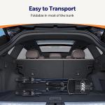 Walker with Seat for Seniors, VOCIC Heavy Duty Walker 4 Wheel Rollator for Seniors, Aluminum Folding Rolling Walker w/Seat-rest, Pouch, Backrest-Purplish Blue