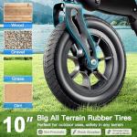 Farani Rollator Walker with Seat, Outdoor Rolling Walkers for Seniors - 10" Large All Terrain Rubber Wheels, Padded Seat and Backrest, Ergonomic Handles, Comfort on Grass