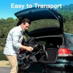 Farani Rollator Walker with Seat, Outdoor Rolling Walkers for Seniors - 10" Large All Terrain Rubber Wheels, Padded Seat and Backrest, Ergonomic Handles, Comfort on Grass