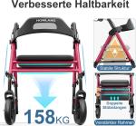 Heavy-Duty Foldable Rollator with Comfort Seat & Smooth Mobility