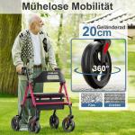 Heavy-Duty Foldable Rollator with Comfort Seat & Smooth Mobility