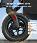 VOCIC Walkers for Seniors, Z55 2 in 1 Walker Wheelchair Combo, No-Bend Footrest, Rollator with 10" All Terrain Big Wheels, Transport Wheelchair Foldable, Rollator with Seat & Brakes, Storage Bag