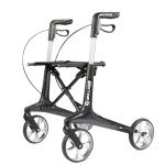 Ultralight Carbon Rollator Walker with Seat - Black