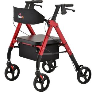 Star 8 Heavy Duty Rollator Red