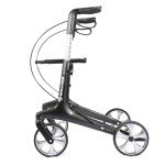 Ultralight Carbon Rollator Walker with Seat - Black