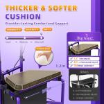 BigAlex 3 Rollator Walkers for Seniors with Seat,Lightweight Foldable Walker,Narrow Walkers for Small Spaces, Compact Folding，Rolling Walker with 8" All-Terrain Wheels,300 LBS Weight Capacity (Purple)