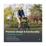 Lightweight Carbon Fiber 4-Wheel Rollator for Seniors