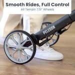 Pelegon Rollator Walker with Seat for Seniors – Lightweight Foldable Walker with Padded Seat & Backrest, Adjustable Handles, Reflective Frame, Carry Bag – Heavy-Duty 300lb Support - Grey