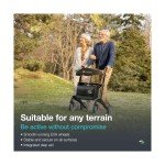 Lightweight Carbon Fiber 4-Wheel Rollator for Seniors