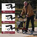 Ultra-Light Carbon Fiber Rollator Walker with Seat