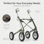 Lightweight Carbon Rollator with All Terrain Performance