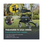 Lightweight Carbon Fiber 4-Wheel Rollator for Seniors
