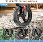 All-Terrain Rollator Walker for Seniors Rubber Wheels Foldable Lightweight 350lb