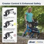 Nitro Sprint Lightweight Folding Rollator Walker, Blue