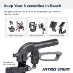 Nitro Sprint Lightweight Folding Rollator Walker, Blue