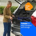 Lightweight Blue Rollator with Seat and 6" Wheels