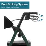 ELENKER All-Terrain Rollator Walker with 10” Non-Pneumatic Wheels, Sponge Padded