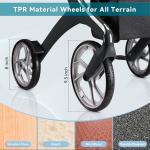 New Rollator Walker For Seniors With Seat And Brakes All-Terrain  (RED COLOR)