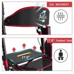 Heavy Duty Rollator Walker 350lb All-Terrain Adjustable Height Walker for Senior