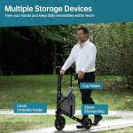 ELENKER All Terrain 3 Wheel Walkers for Seniors, 3 Wheeled Rollator with 10” Wheels, Narrow Walkers for Small Spaces, Compact Folding, Ideal for Traveling, Black