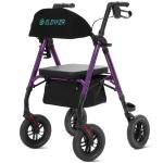 ELENKER All-Terrain Rollator Walker with 10” Non-Pneumatic Wheels, Sponge Padded