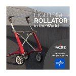 byACRE Carbon Ultralight Rollator with Backrest 16.5